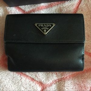 Prada Black Leather Wallet